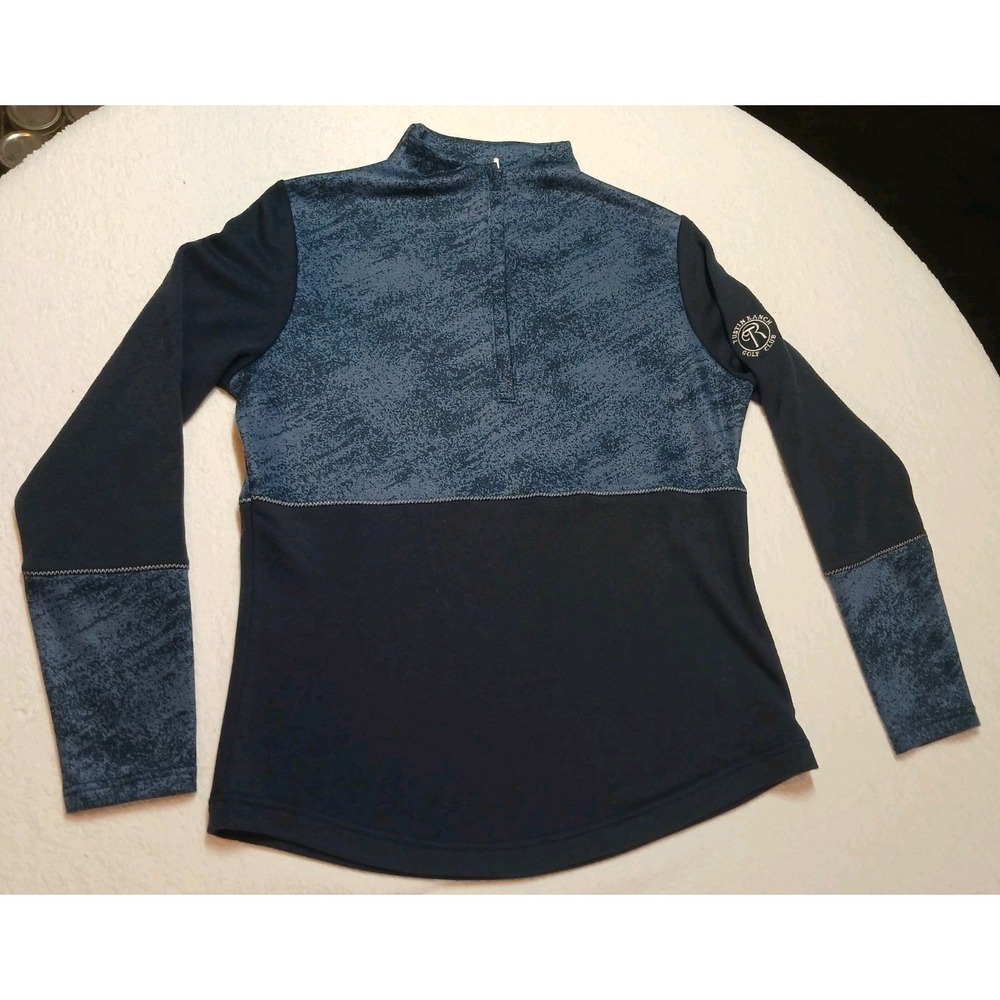 FootJoy Women's Size Medium Pullover 1/2 Zip Two Tone Blue Tustin Ranch Golf